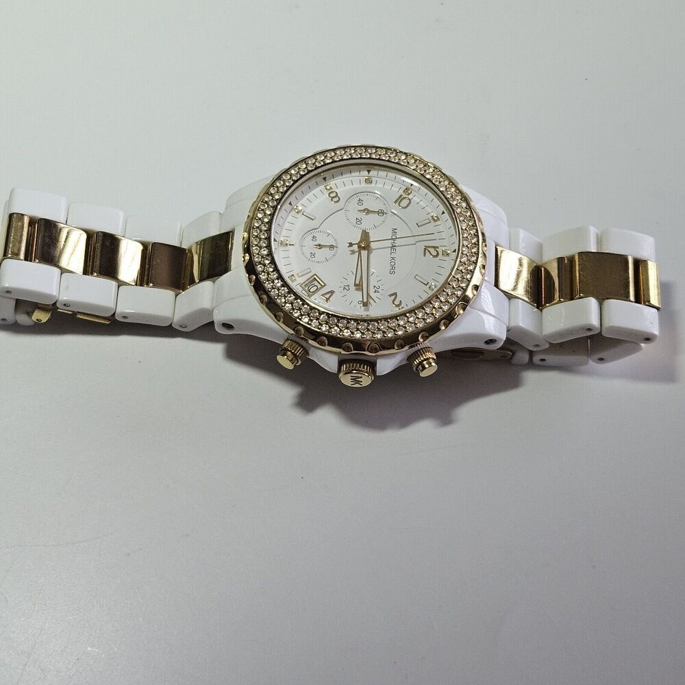 Michael Kors Womens Watch - crystal face with Gold Tone band. Model MK-5417 - Picture 12 of 15